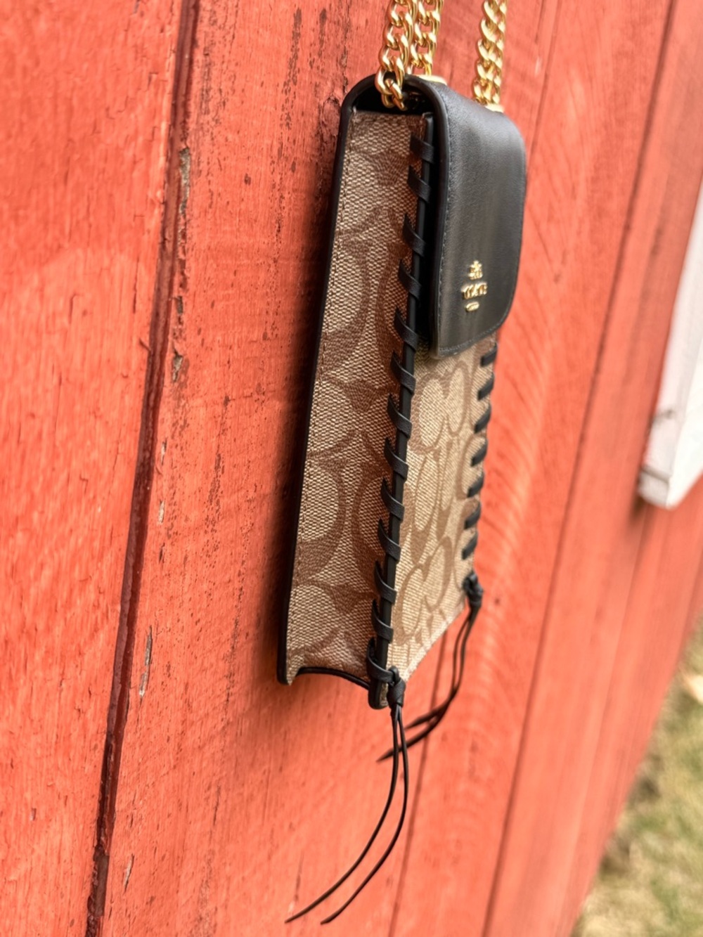 Coach Signature North South Whipstitch Phone Crossbody - Picture 4 of 8